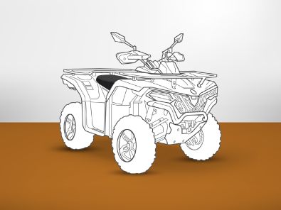 Armadillo CF Moto Cforce 625 seat cover silhouette