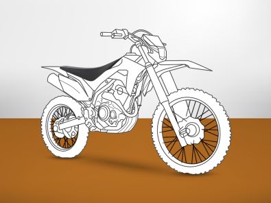 Armadillo Honda CRF 250F seat cover silhouette