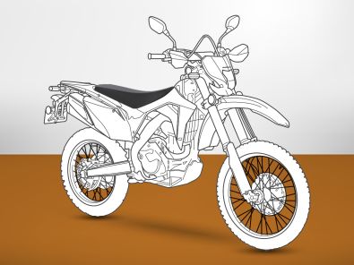 Armadillo Honda CRF 450 RL seat cover silhouette