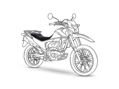 Armadillo Honda XR190CT seat cover silhouette