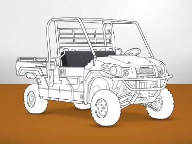 Armadillo Kawasaki Mule Pro DX seat cover silhouette