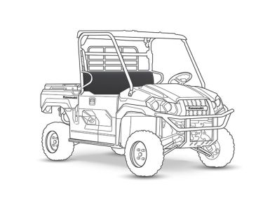 Armadillo Kawasaki Mule Pro MX seat cover silhouette