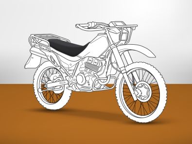 Armadillo Kawasaki Stockman 250 seat cover silhouette