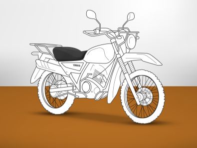 Armadillo Yamaha AG125 seat cover silhouette