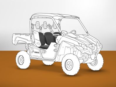 Armadillo Yamaha Viking seat cover silhouette