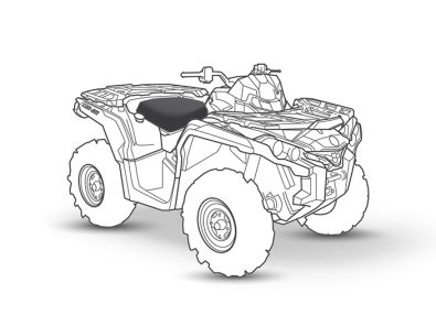 Armadillo Can-Am Outlander Gen 2 seat cover silhouette